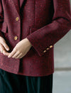 Sparkle Tweed Wool-Blend Blazer