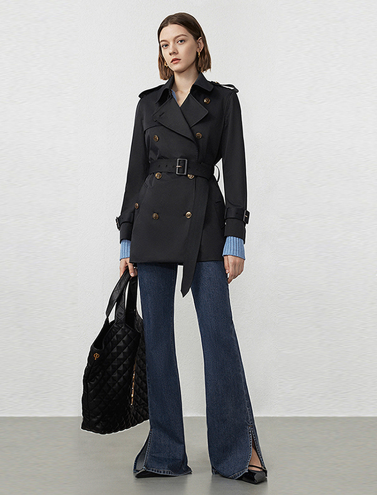 Classic Double-Breasted Trench Coat