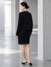Textured Chain Trim Button Front Cardigan