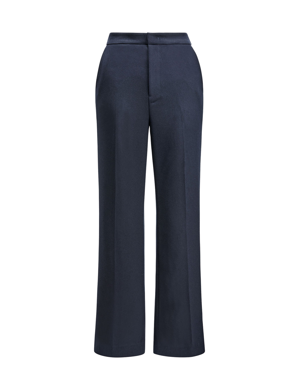High‑Waist Micro‑Flare Suit Trousers