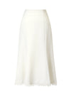 Lace Trim A-Line Midi Skirt