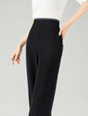 High‑Waist Solid Wide‑Leg Trousers