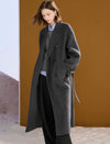 Wool-Camel Hair Blend Double-Breasted Maxi Coat
