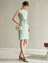 Sleeveless Striped Sheath Dress