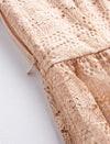 Lace V-Neck Flared Midi Dress