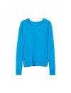 Wool Blend Hooded V-Neck Relaxed Sweater