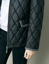 Tweed Accents Quilted Padded Jacket