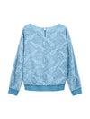 Hollow Out Floral Lace Batwing Sleeve Blouse