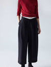 Wool-Blend Wide-Leg Culottes
