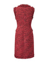Tweed Double-Breasted Sleeveless Mini Dress