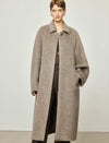 100% Alpaca Classic Collar Wool Longline Coat