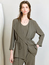 Flowy Drape Front Jacket