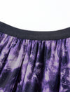 Tie-Dye Pleated Midi Skirt