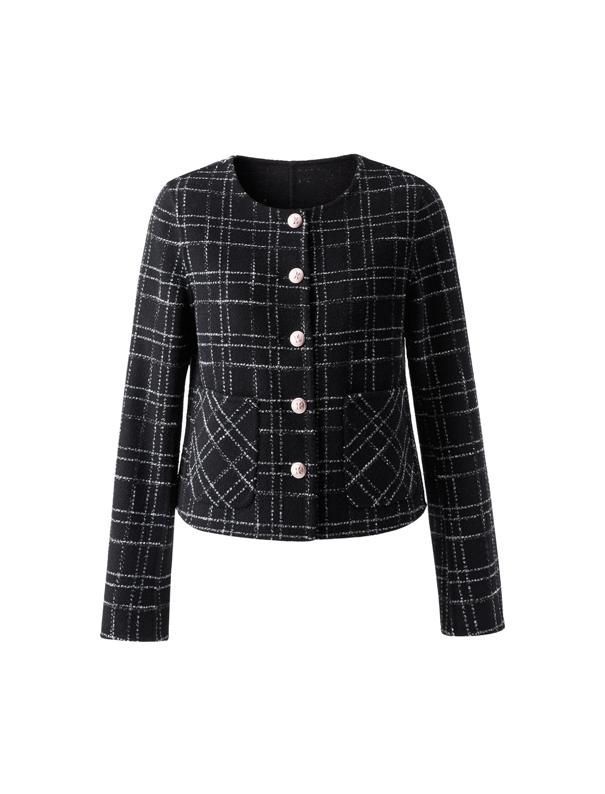 Wool Blend Knit Pocket Jacket