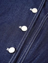 Denim Button Detail Short Sleeve Midi Dress