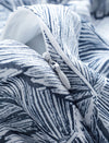 Leaf Print Pleated Midi Skirt