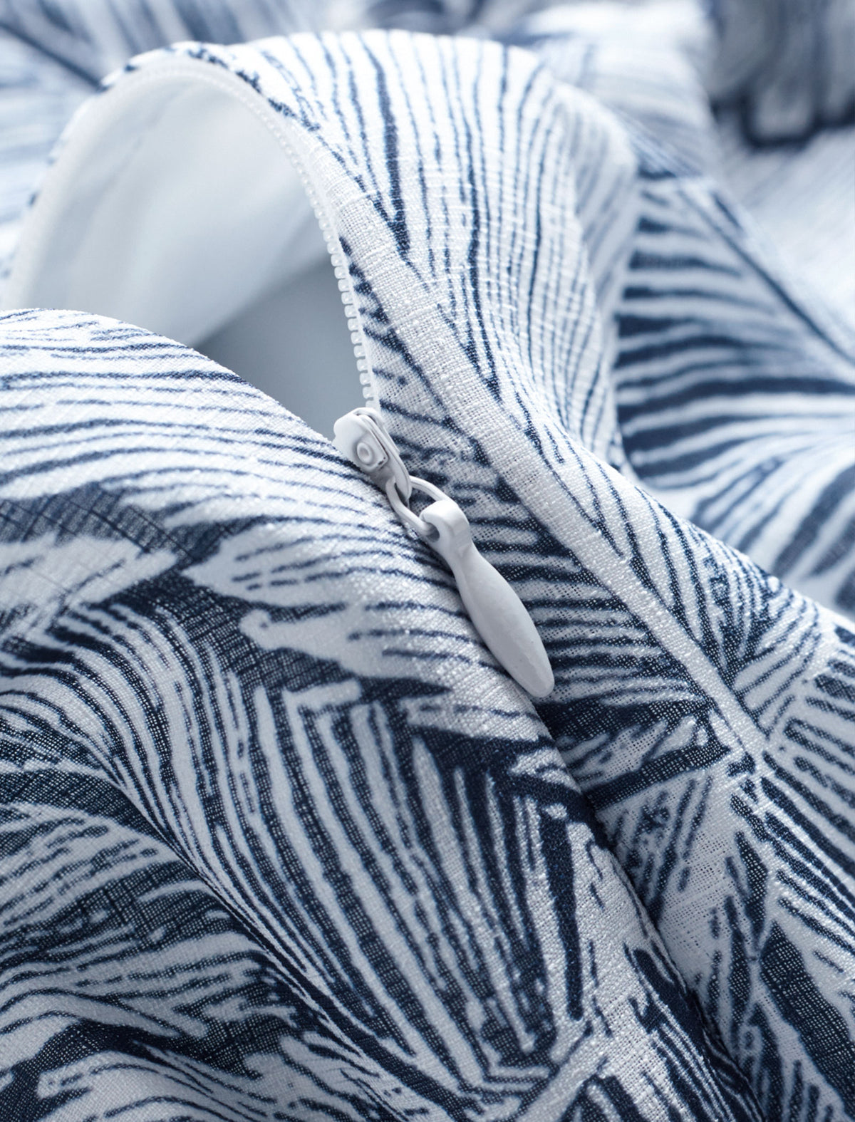 Leaf Print Pleated Midi Skirt