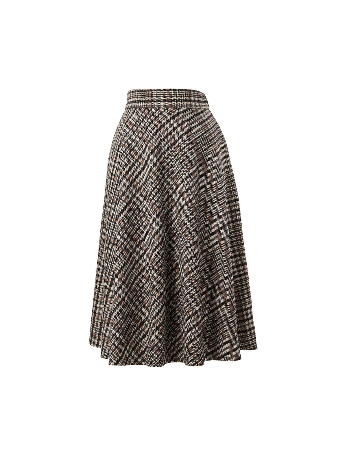 Classic Plaid Fitted Skirt