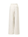 Linen Wide-Leg Drawstring Pants