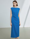 Boat Neck Midi Dress