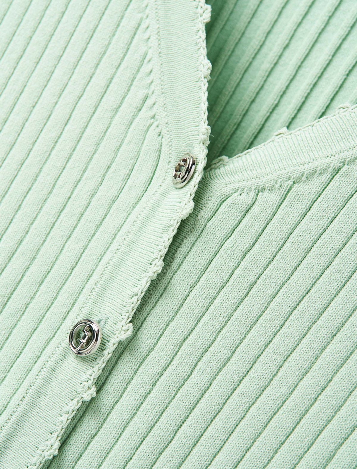 Ribbed Knit V-Neck Cardigan