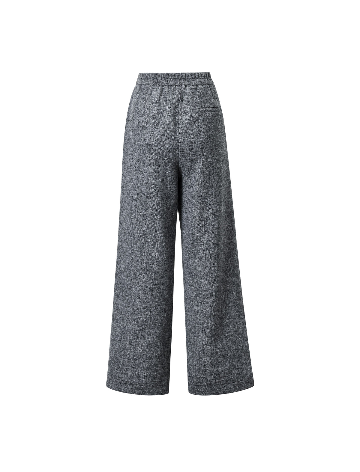 Wool Blend High-Waist Pocket Flare Pants