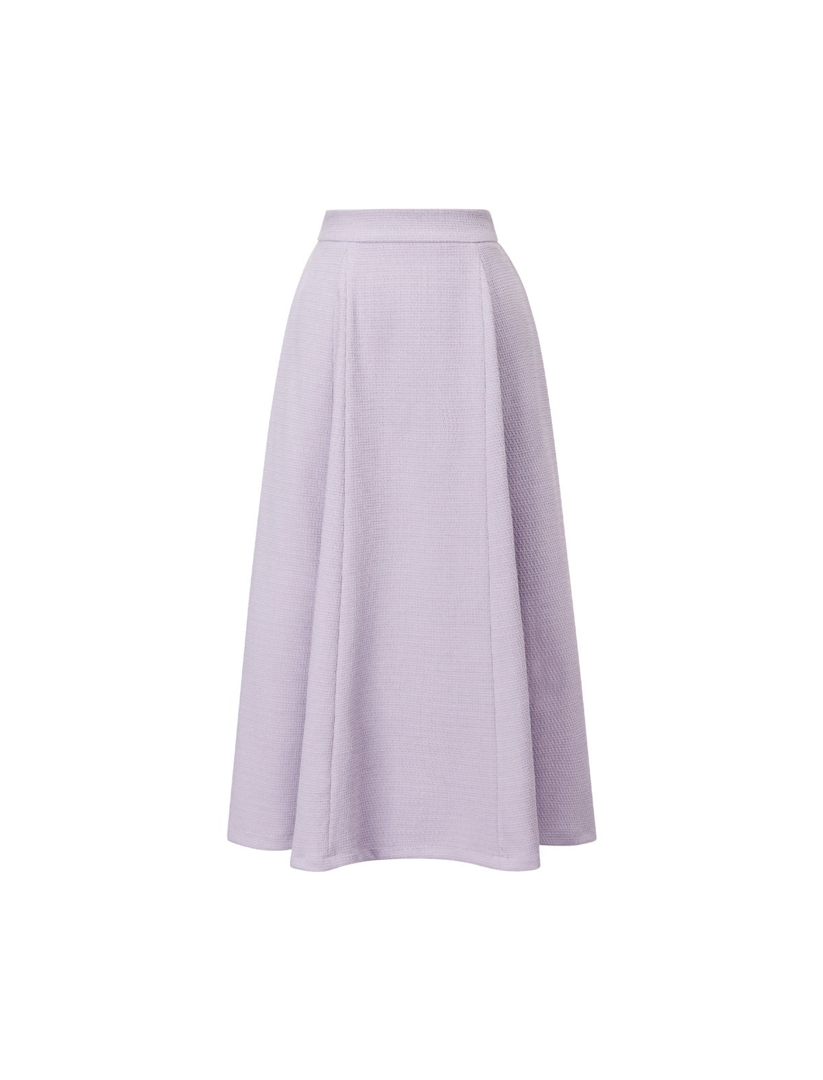 Purple Pleated A-Line Midi Skirt