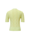Light Green Pearl-Embellished Short Sleeve Cardigan