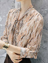 Floral Print Tie Neck Long Sleeve Blouse