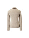 Half Zip Contrast Trim Knit Sweater