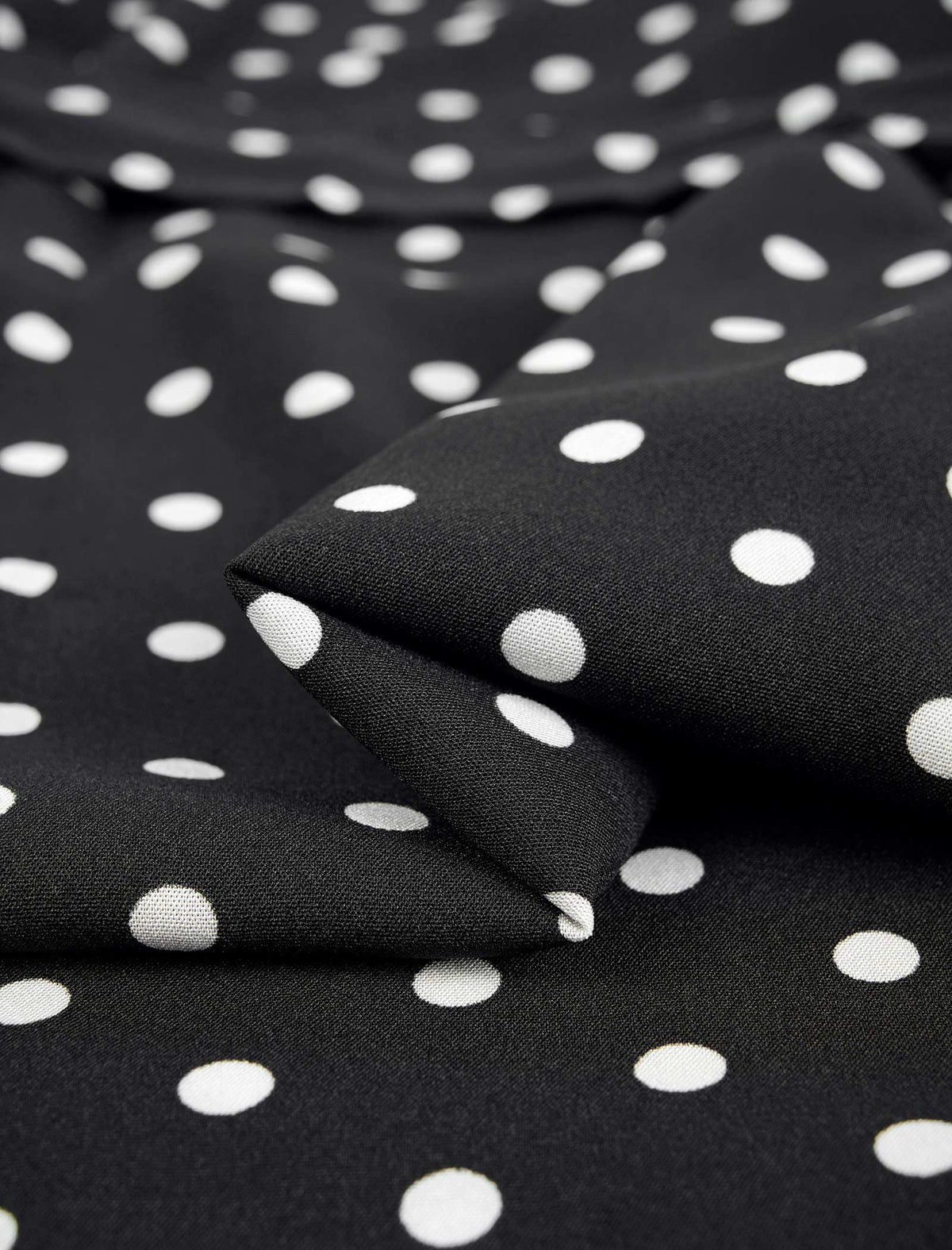 Black Polka Dot Shirt Dress