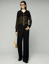 High-Waist Pocket Straight-Leg Pants