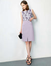 Solid Front Slit Skirt