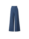 Front Pleated Wide Leg Pockets Detail Casual Pants