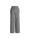 Wool Blend High-Waist Wide-Leg Full-Length Pants