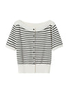 Classic Striped Short Sleeve Knit Top