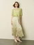 Flowy Textured Pleated Midi Skirt