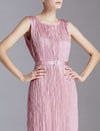 Asymmetric Ruched Sleeveless Dress