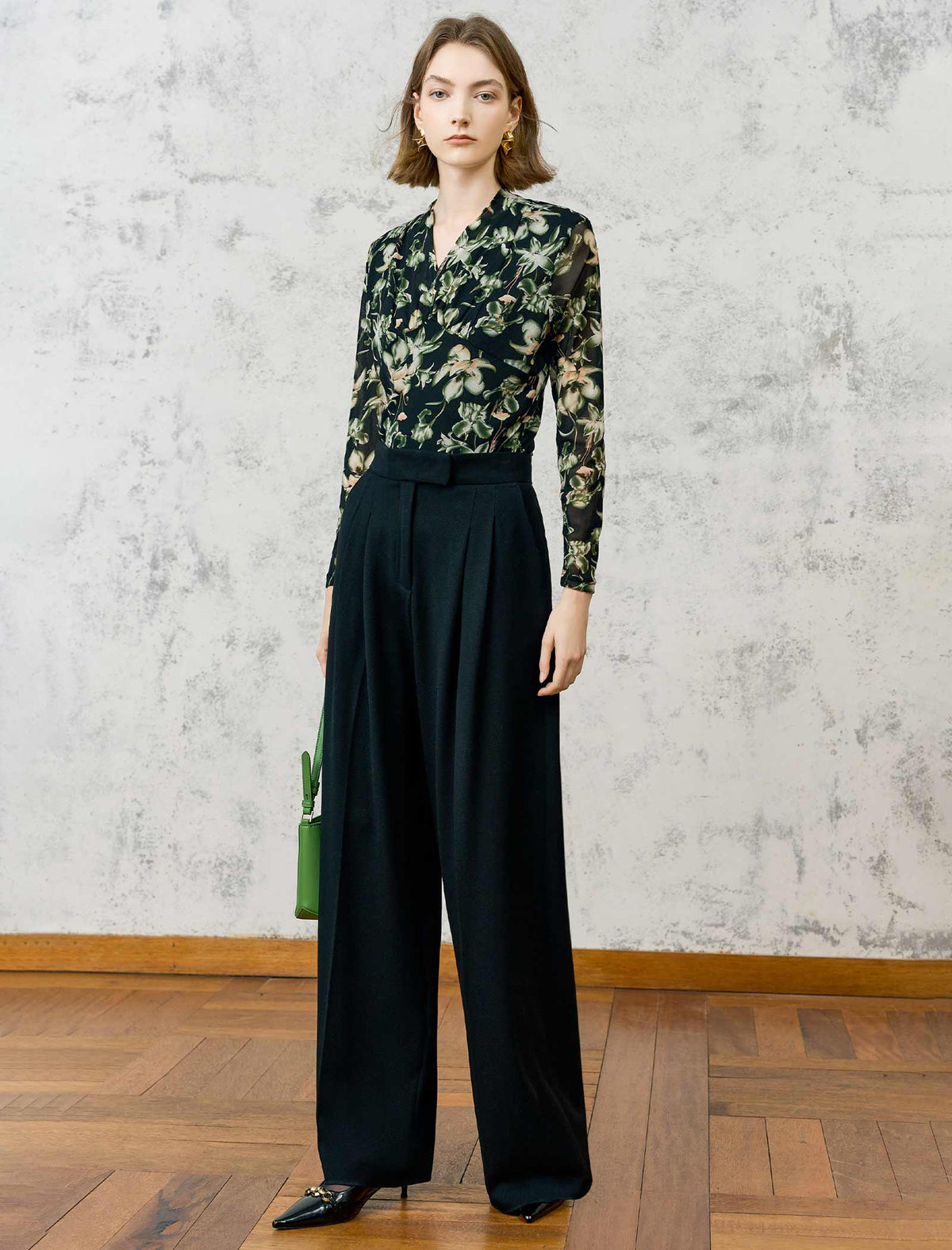 High-Waisted Wide-Leg Pants