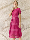 Salerno Soft Lace A-Line Midi Dress