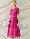 Salerno Soft Lace A-Line Midi Dress