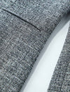 Grey Textured Cropped Blazer