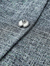Grey Textured Cropped Blazer