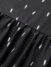 Black And White Polka Dot Short Sleeve Midi Dress
