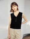 V-Neck Silver Tassel Tank Top