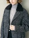 Tweed Wool-Blend Fleece Collar Jacket