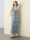Leopard Print Slip Silk Maxi Dress
