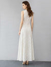Exquisite Floral Lace Sleeveless Gown