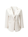 Three Quarter Sleeve Satin Blazer