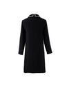 Braided-Trim Long Sleeve Pocket Relaxed Dress